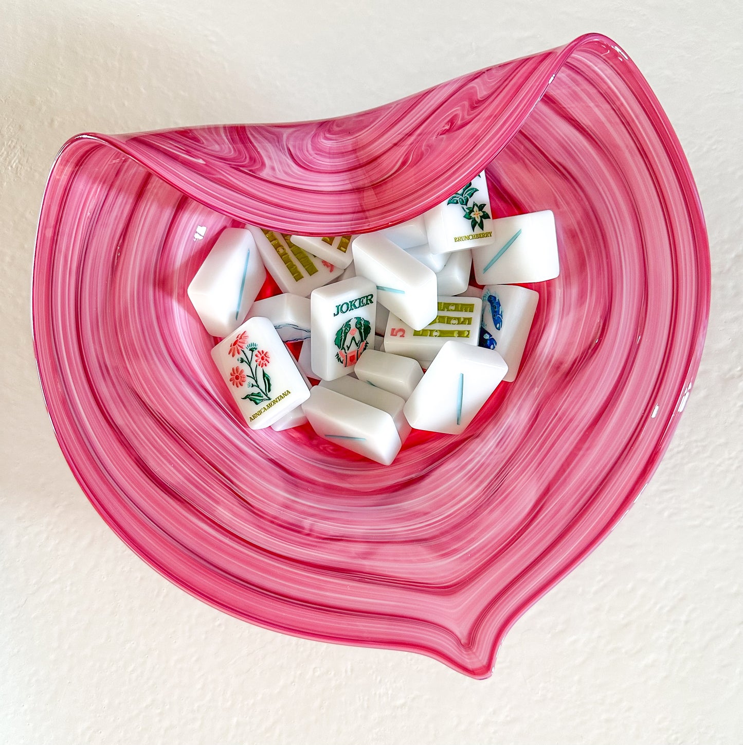 Pink Handblown Heart Bowl